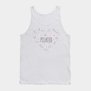 Pilates poses in shape of a heart Tank Top